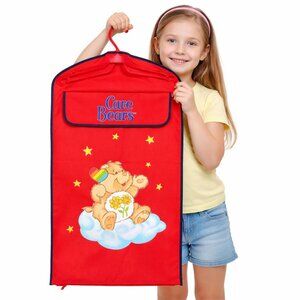 Vintage 1980s Care Bears Red Canvas Garment Bag Friend Bear